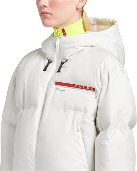 Prada White Camo Puffer Jacket 